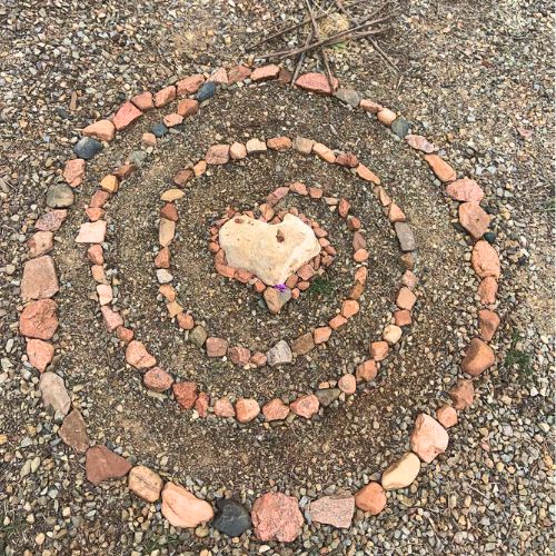 Stone spiral mandala